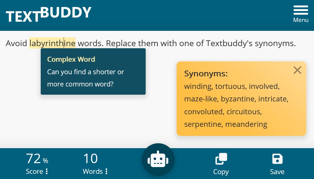 Textbuddy Text Analyzer and AI Writing Assistant